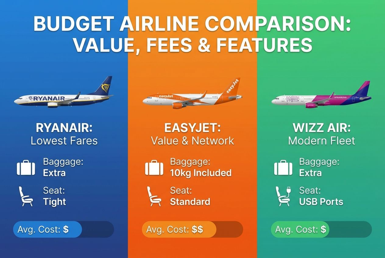 חברות לואו-קוסט מנתב"ג: וויז, ריינאייר, פגסוס — ביקורת כנה